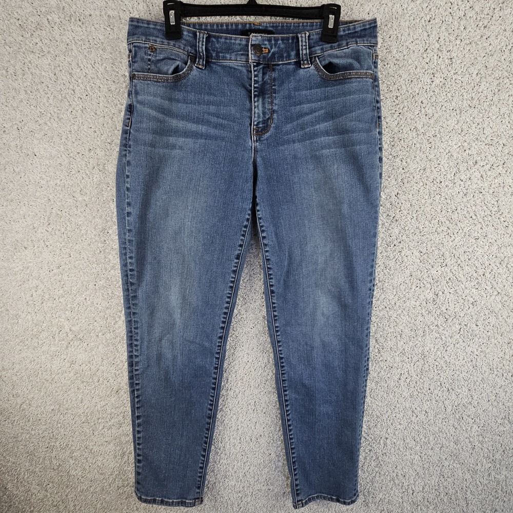 Talbots Flawless Five Pocket Womens‎ Boyfriend Jeans Medium Wash Size 10 34x27